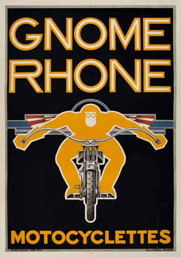 Appraisal: ARTIST UNKNOWN GNOME RHONE MOTOCYCLETTES Circa x inches Illustra Paris