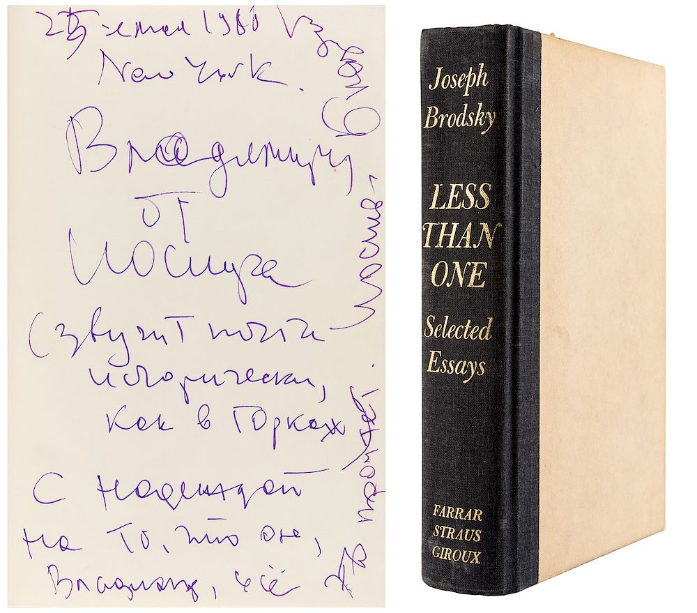 Appraisal: BRODSKY AUTOGRAPH COPY OF LESS THAN ONE BRODSKY AUTOGRAPH COPY