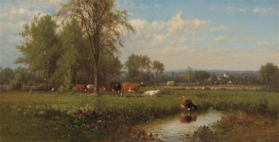 Appraisal: JAMES MacDOUGAL HART American - Cattle in a Field oil