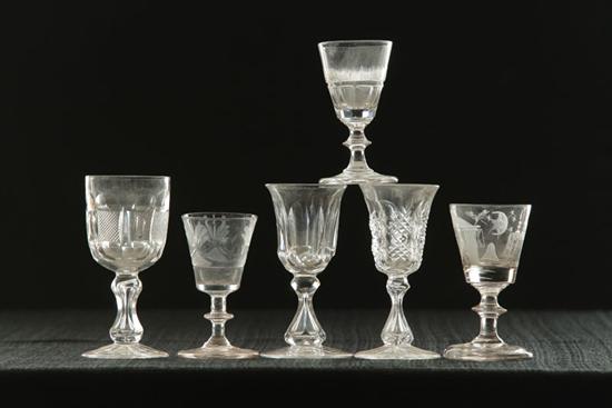 Appraisal: SIX CLEAR WINES American th century Pittsburgh and others Cut