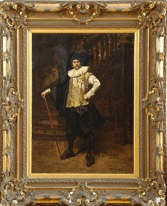 Appraisal: FERDINAND V LEON ROYBET - PORTRAIT OF A CAVALIER Oil