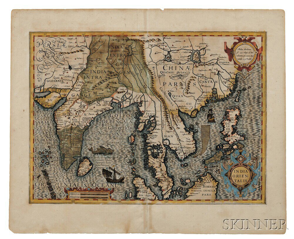 Appraisal: Asia Jodocus Hondius - India Orientalis from Mercator's Atlas Amsterdam