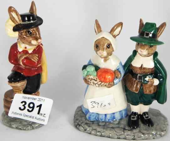 Appraisal: Royal Doulton Bunnykins Figures Cavalier DB and Pilgrim DB Limited