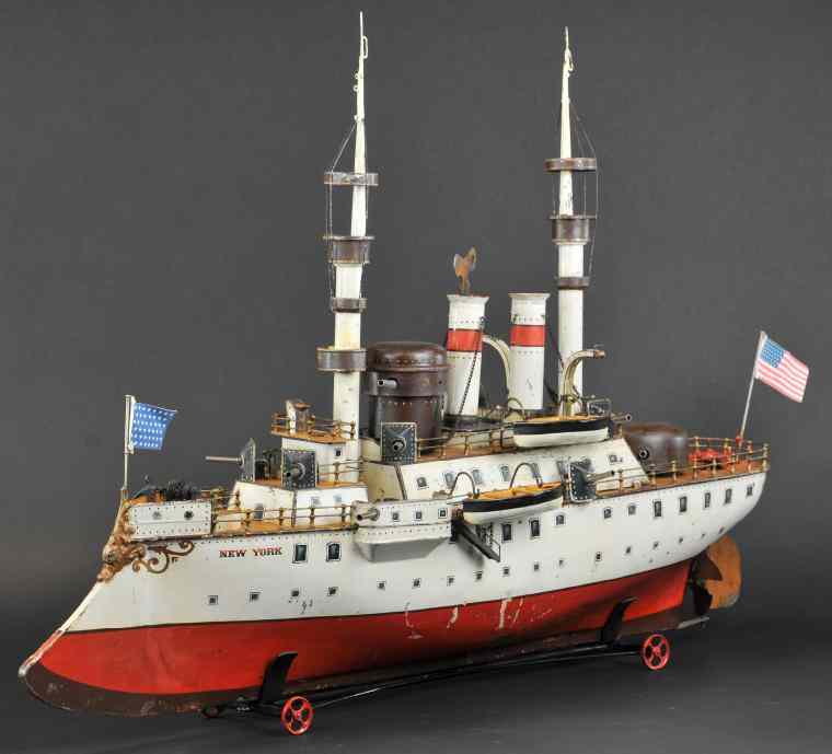 Appraisal: MARKLIN BATTLESHIP ''NEW YORK'' Germany first series c imposing battle