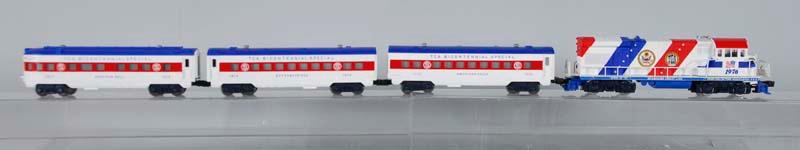 Appraisal: TCA Bicentennial Special Passenger Train Set Seale Description Engine and