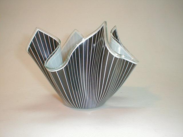 Appraisal: A 's handkerchief vase in black and white