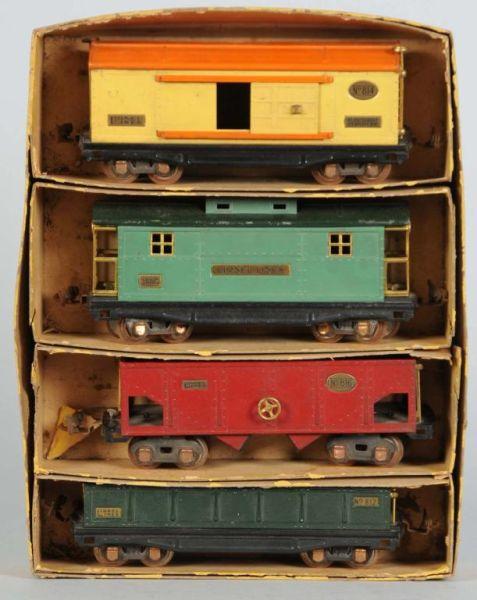 Appraisal: Lionel O-Gauge Gift Box Description Pre-war Includes four series freight