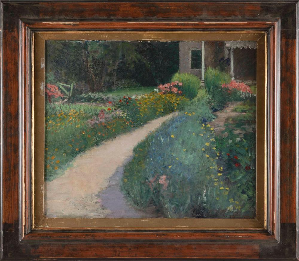 Appraisal: AFTER CHARLES ROSELL BACON AMERICA EARLY TH CENTURY GARDEN SCENE