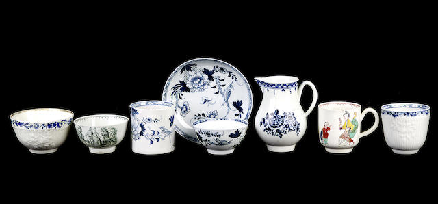 Appraisal: A study group of Philip Christian Liverpool porcelain circa -