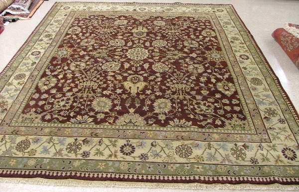 Appraisal: ORIENTAL INDO-PERSIAN CARPET overall floral design on plum ground '