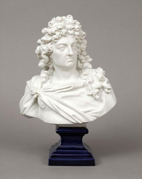 Appraisal: French Biscuit Porcelain Bust of Louis XIV after Francois Girardon