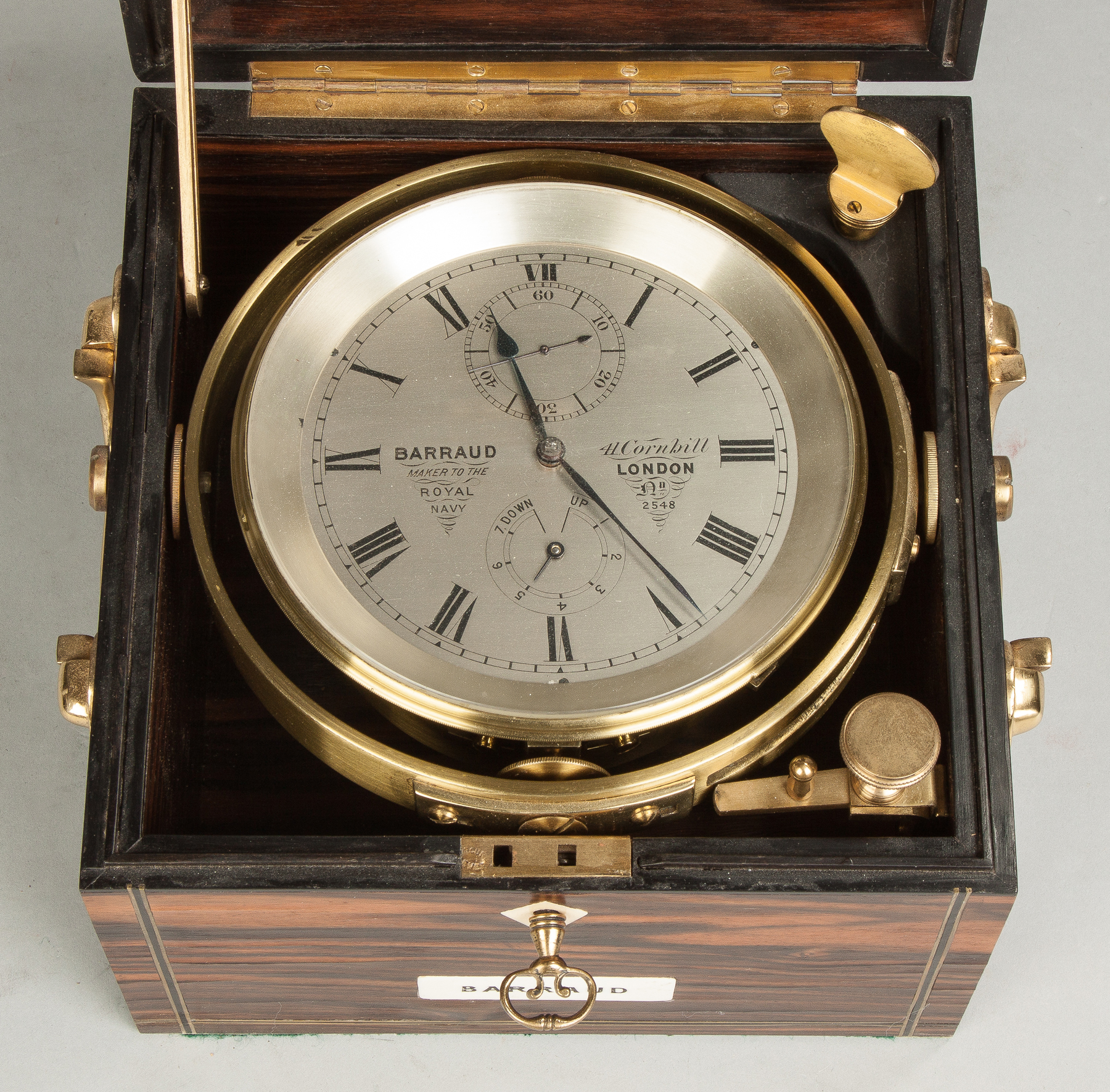 Appraisal: Barraud Ship's Chronometer Mid- th cent Cornville London Maker to