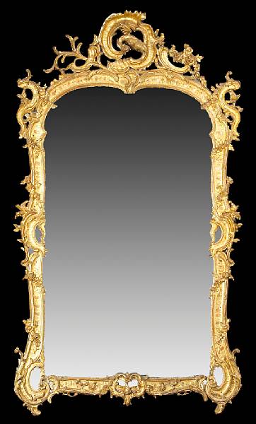 Appraisal: An impressive Louis XV giltwood mirror third quarter th century