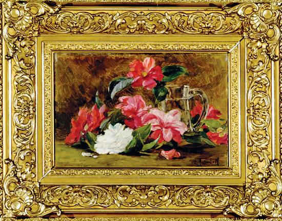 Appraisal: Leonie Mottard-Van Marcke Belgium - BOUQUET OF ROSES oil on