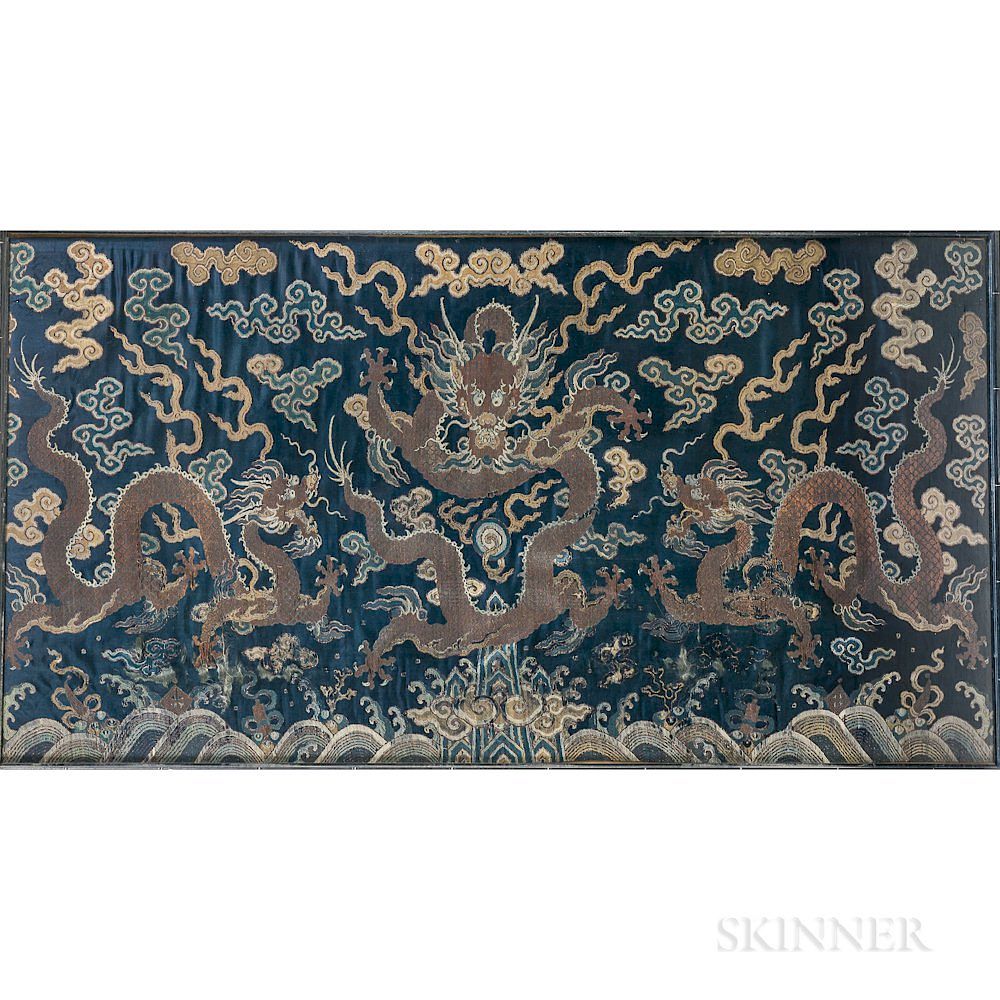 Appraisal: Embroidered Altar Frontal Panel Embroidered Altar Frontal Panel China possibly