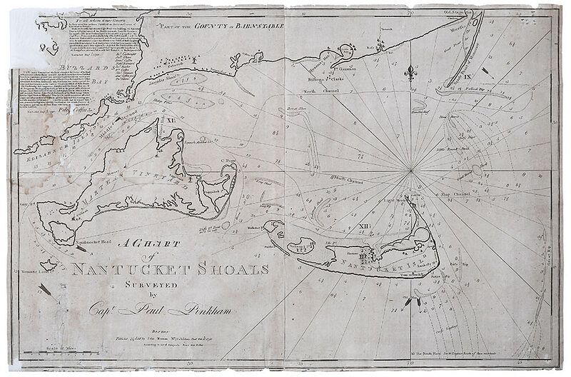 Appraisal: Pinkham - A Chart of Nantucket Shoals Capt Paul Pinkham