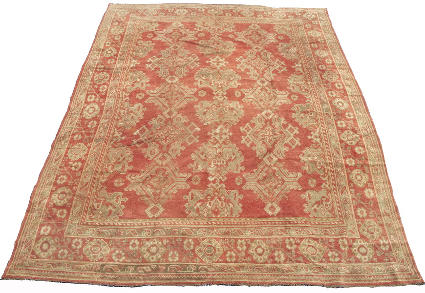 Appraisal: USHAK CARPET West Anatolia Overall design of diamond and quatrefoil