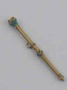 Appraisal: A th c propelling pencil in yellow metal tests ct