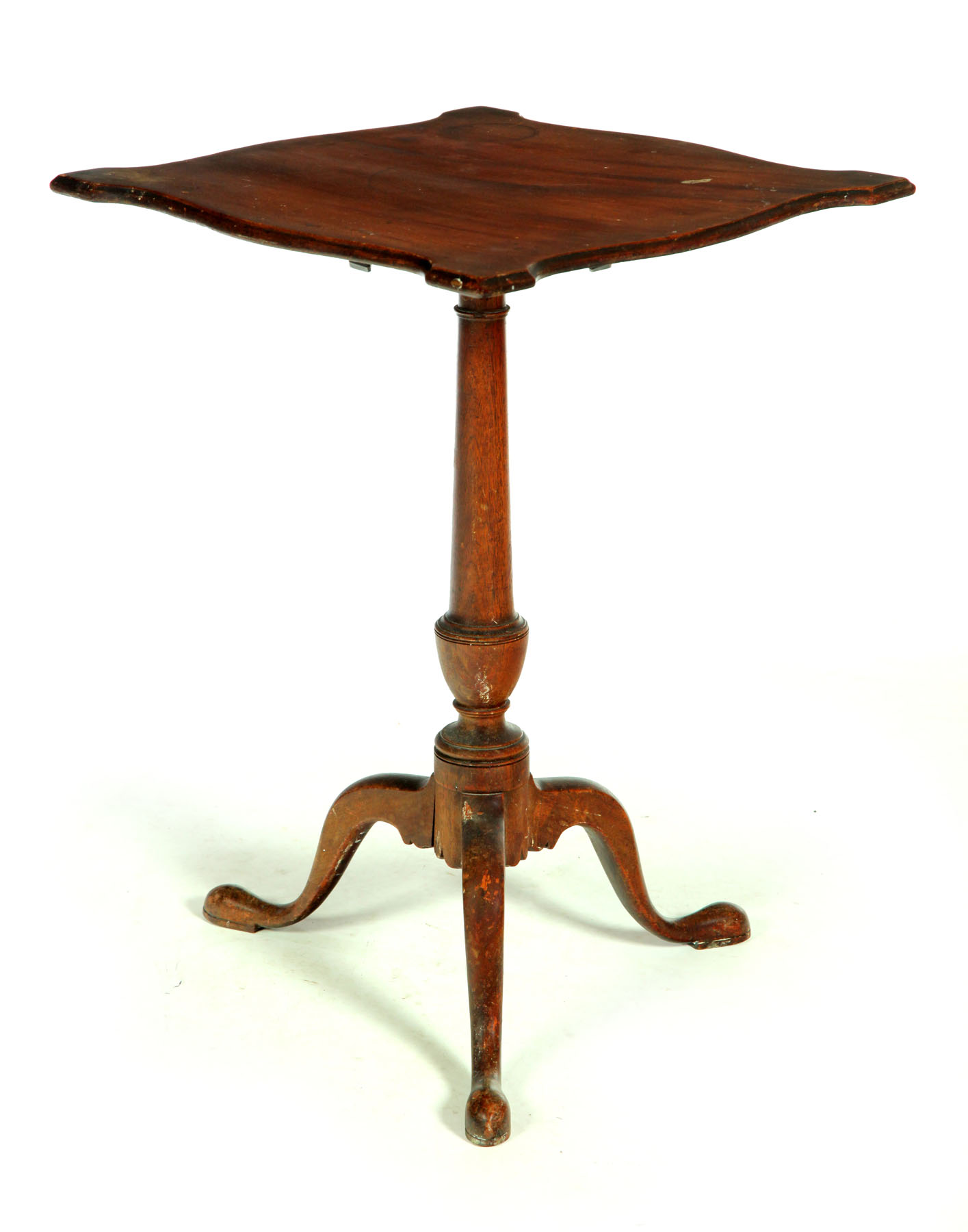 Appraisal: CHIPPENDALE TILT-TOP CANDLESTAND North Shore Massachusetts late th century mahogany