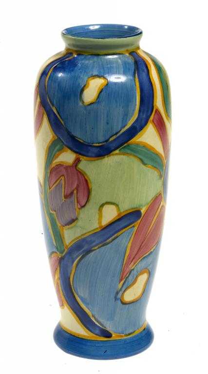 Appraisal: CLARICE CLIFF AN A J WILKINSON BLUE CHINTZ VASE cm