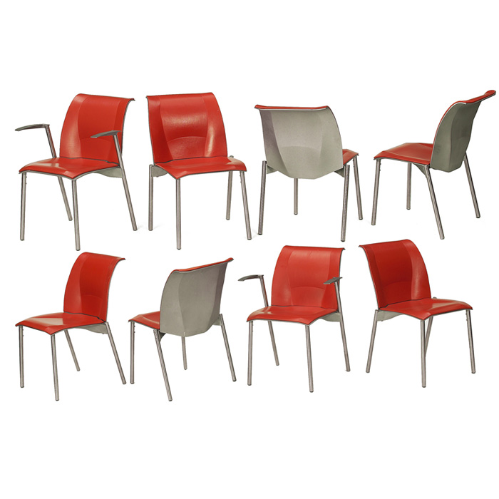 Appraisal: Frank Gehry FOG chairs set of eight by Knoll Studio