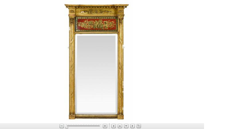 Appraisal: Regency giltwood and eglomise pier mirrorcirca