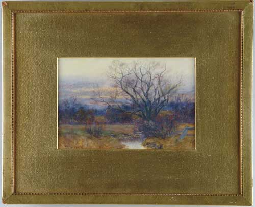 Appraisal: WILLIAM MERRITT POST American - LATE FALL LANDSCAPE Watercolor on