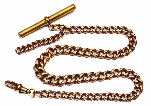 Appraisal: ct gold watch chainof graduated chain link form grams