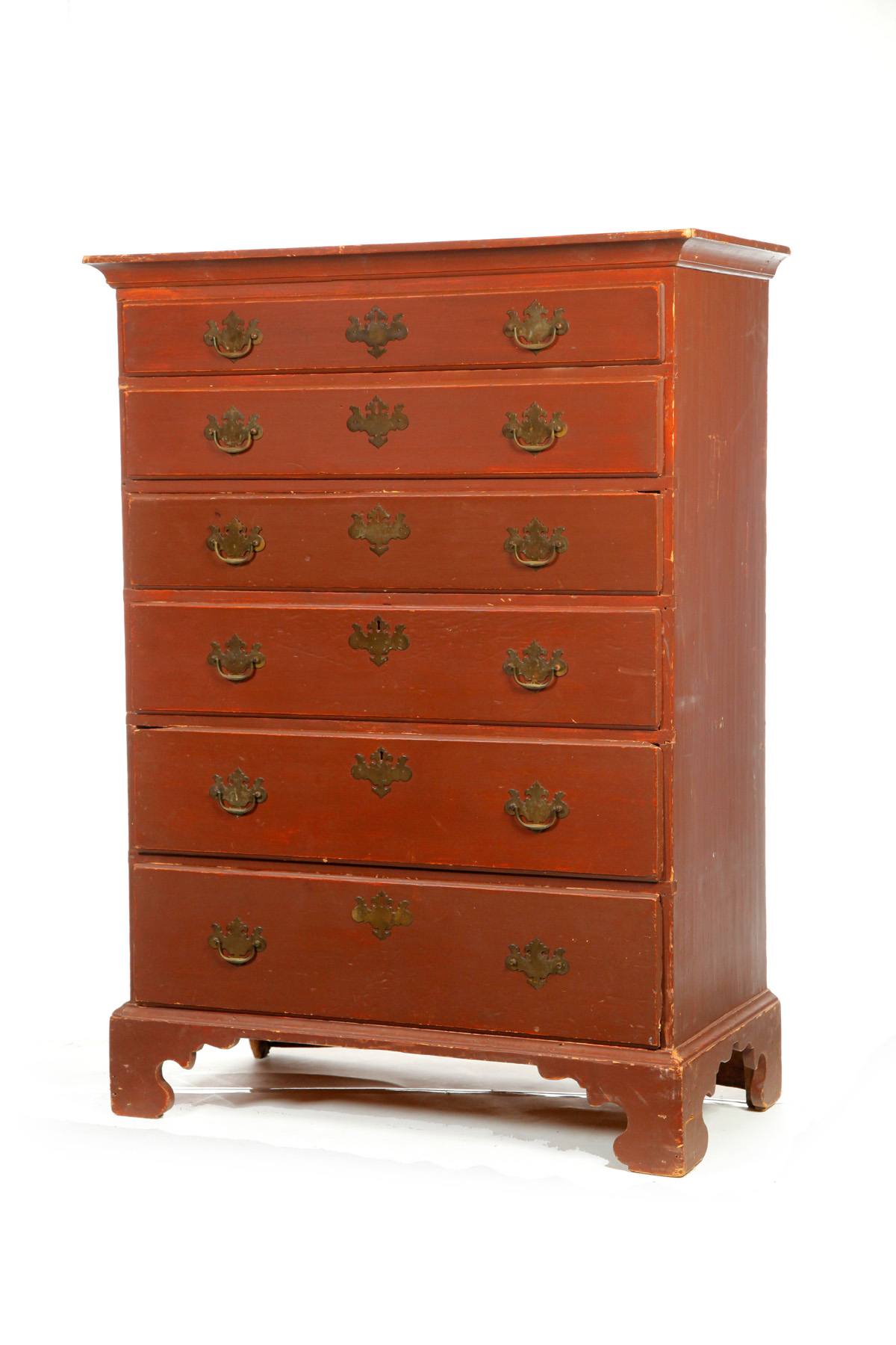 Appraisal: NEW ENGLAND CHIPPENDALE TALL CHEST OF DRAWERS Late th century