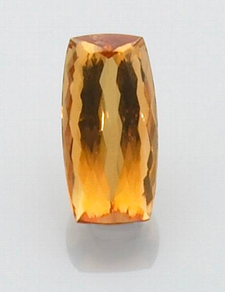 Appraisal: Imperial Topaz Ouro Preto Brazil This wearable cushion-shaped gem displays