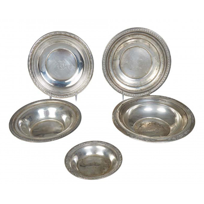 Appraisal: Five Sterling Pieces consisting of a bowl by International D