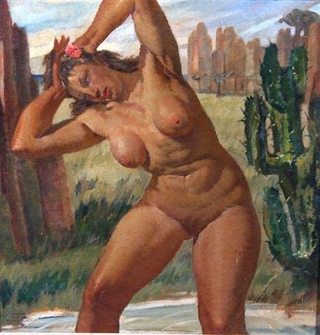 Appraisal: GAETANO SPARACINO TH CENTURY - 'Eve's Toilet' signed and dated