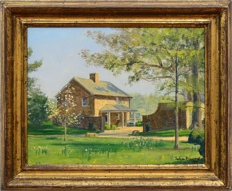 Appraisal: JULIAN BARROW - STONE HOUSE Oil on linen signed 'Julian