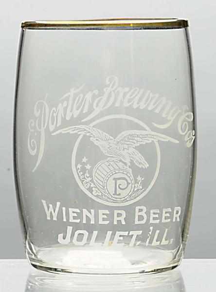 Appraisal: E Porter Brewing Co Acid-Etched Beer Glass For Wiener Beer