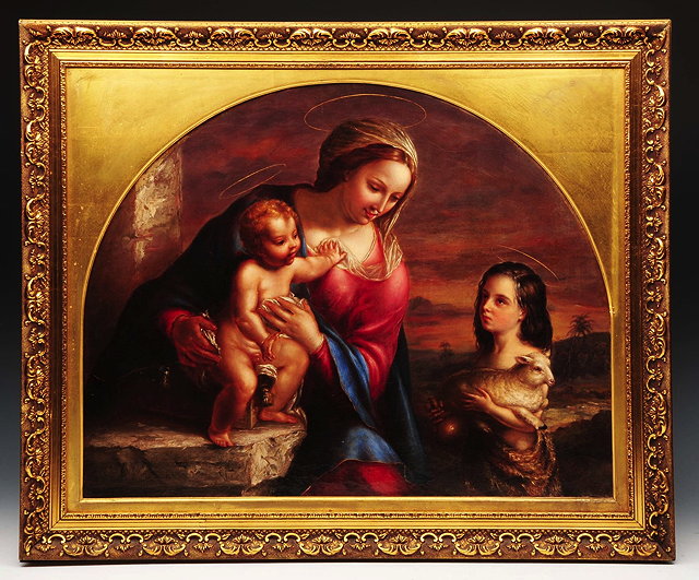 Appraisal: REUBEN SAYERS - The Madonna with Christ Child and St