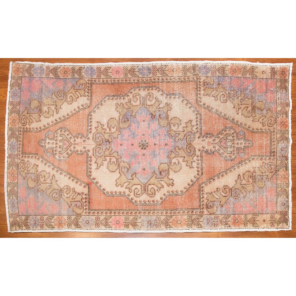 Appraisal: Semi-Antique Oushak Rug Turkey x Second quarter- th century hand-knotted