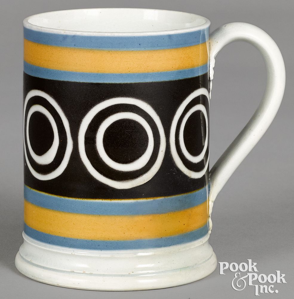 Appraisal: Mocha mug with bullseye design Mocha mug with bullseye design