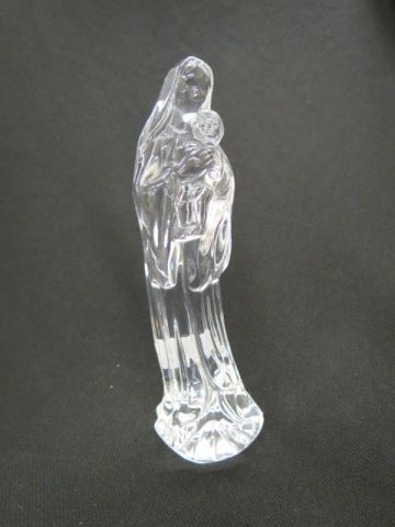 Appraisal: Waterford Crystal Figurine Madonna Child signed excellent