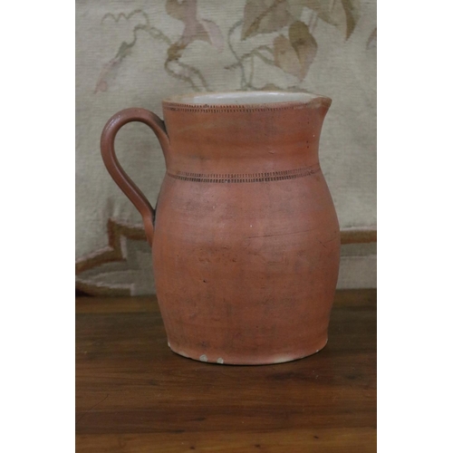 Appraisal: French glazed dairy stoneware jug approx cm H