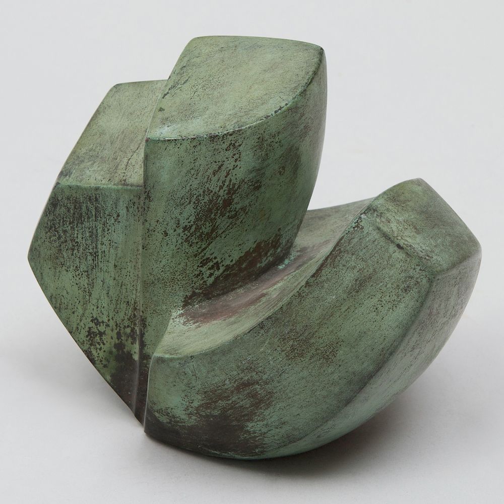 Appraisal: Moshe Ziffer - Shell Bronze with verdigris signed 'Ziffer' and