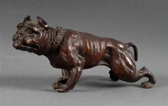 Appraisal: Austrian cold painted bronze figure of a bulldog th century