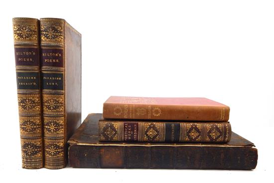 Appraisal: BOOKS five pieces total John Milton Paradise Lost with Paradise