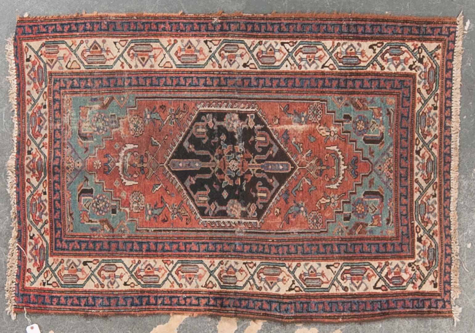 Appraisal: Two antique Hamadan rugs One rug is approx x and