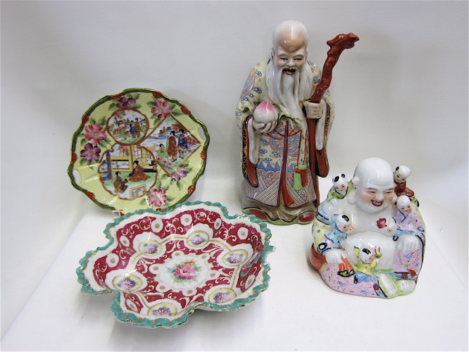 Appraisal: COLLECTOR'S GROUP OF CHINESE PORCELAIN FIGURES AND SERVING PIECES Chinese