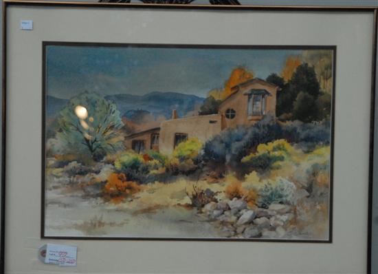 Appraisal: ENNIS C WATER COLOR SOUTHWEST LANDSCAPE X