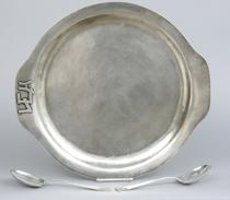 Appraisal: Heinrich and Anna Eicher Arts Crafts Sterling Tray and Servers