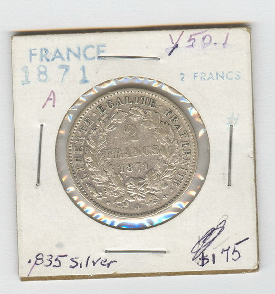 Appraisal: FRANCE SILVER FRANCS Silver Nice estate coin