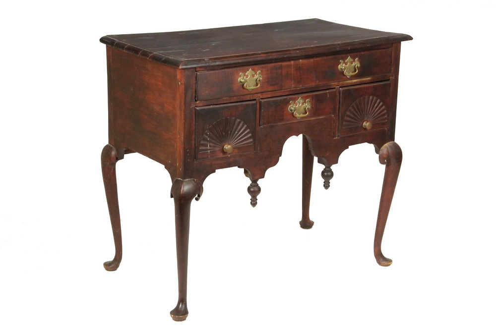 Appraisal: COLONIAL SERVER - th c Walnut Queen Anne Highboy Base