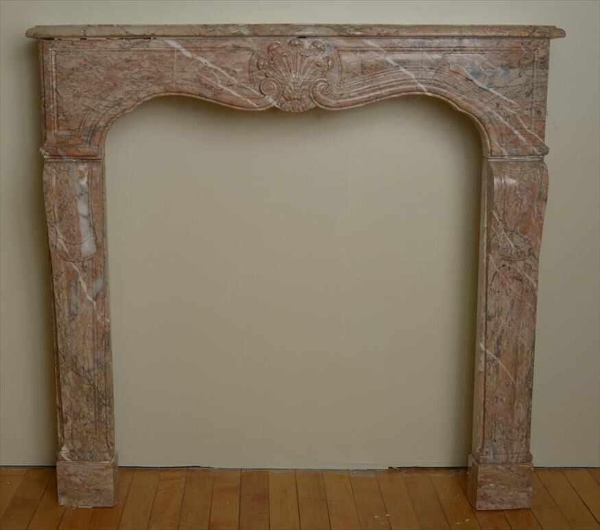 Appraisal: R GENCE STYLE CARVED MARBLE MANTELPIECE x x in