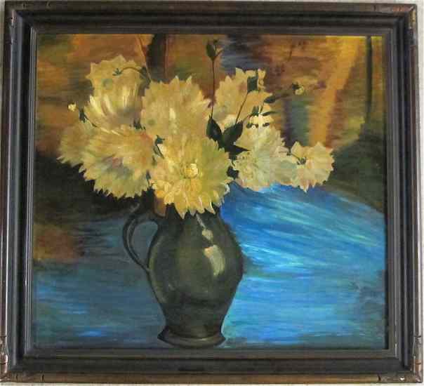 Appraisal: OIL ON CANVAS FLORAL STILL-LIFE American early to mid th